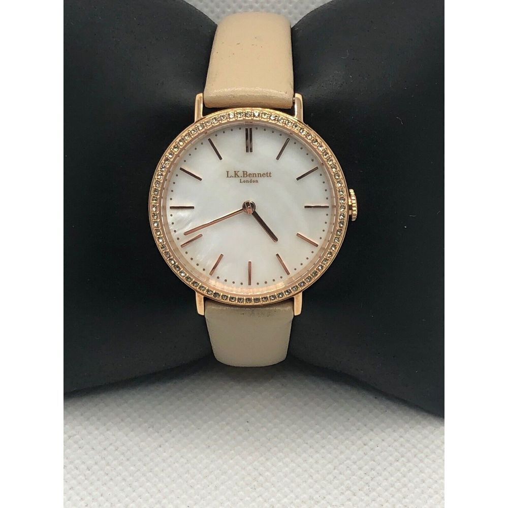 L.K.Bennett LK2000 Women's Pink Leather Analog Dial Quartz Genuine Watch OL201